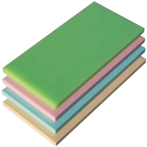 積層 プラスチック カラー中華まな板 中 103mm ピンク :2-0211-0305